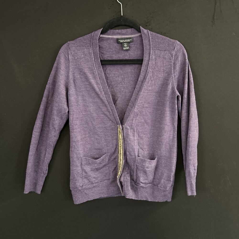 Banana Republic Petite Large 100% Extra Fine Merino Wool Sweater Classic Knit